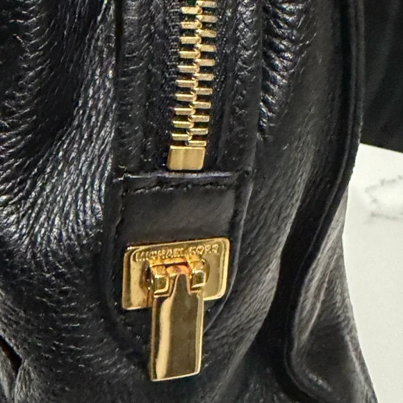 Michael Kors Collection Black Crocodile-Embossed Satchel - Picture 11 of 12